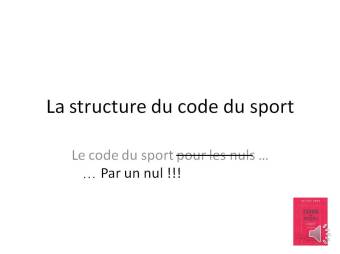 La structure du code du sport pour les nuls
